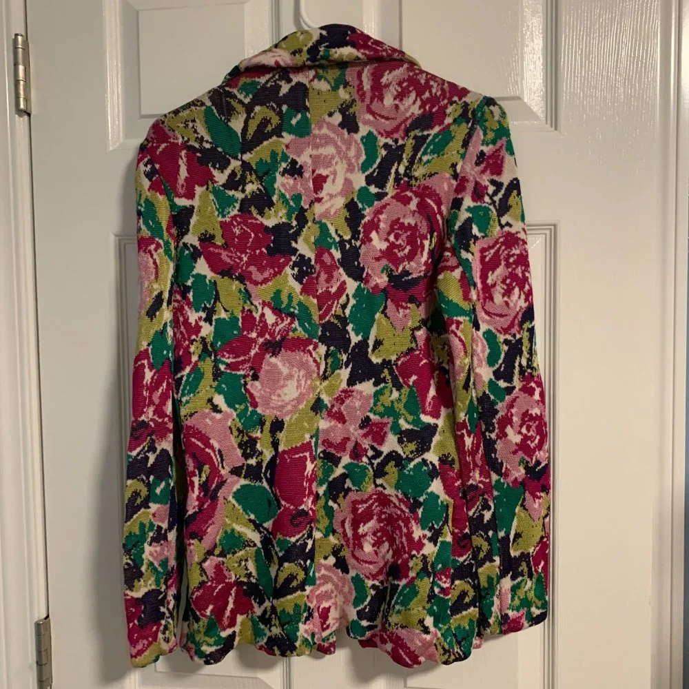 🌼Vintage Missoni for Neiman Marcus Knit Floral Blazer, Size Medium - Picture 4 of 5
